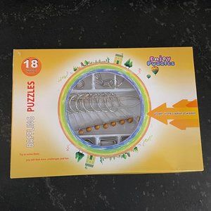 18-Piece Brain Teaser Metal Puzzle Set (NWOT)
